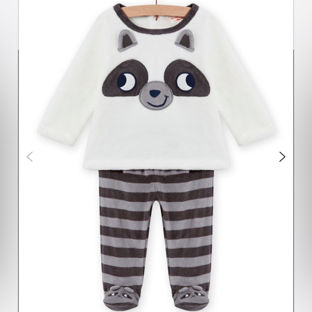 Du Pareil sz 6 months Racoon Outfit